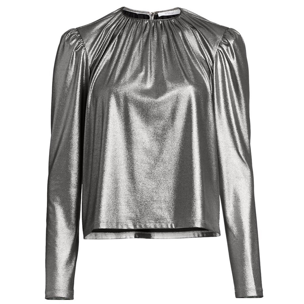 Derek Lam 10 Crosby
Kary Metallic Crepe Blouse